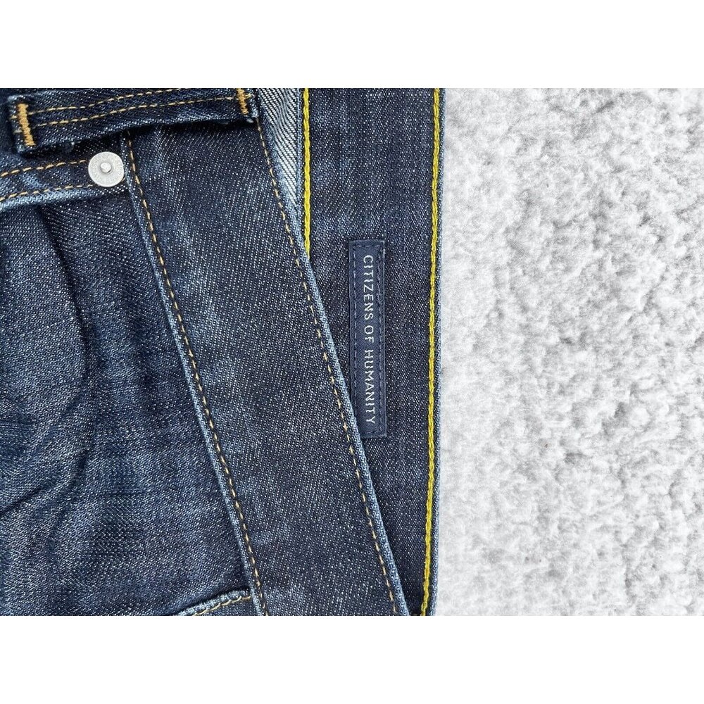 Citizens of Humanity Sid Jeans Mens 32x32 Dark Wash Straight Leg Stretch Denim - Picture 8 of 16
